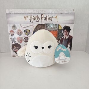 NWT Harry Potter Squishmallows Hedwig Plush Toy And Deluxe Perler Set